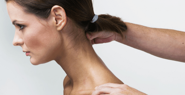 Neck massage for osteochondrosis